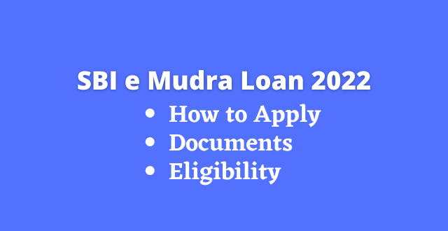 sbi mudra loan 2022